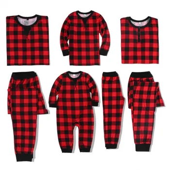 Kalėdų Šeimos Pižama Pledas Atitikimo Sleepwear Drabužių Komplektus, Atrodo, Tėvas, Motina, Vaikas & Baby Naktiniai Drabužiai Kalėdų Pižama Rinkiniai