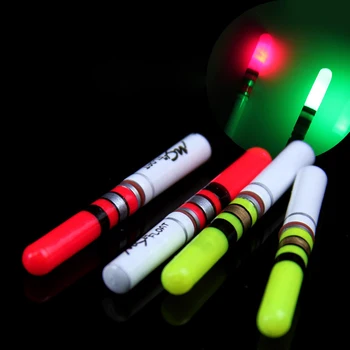 20pcs/daug Žalia/Raudona LED Šviesos Klijuoti Su jungiamuoju Vamzdeliu Lightstick Plaukti Bobber Accessroy Dirbti Su CR322 Naktį Žvejybos J352