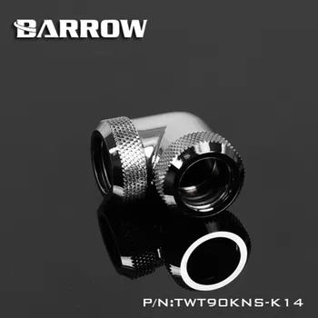 Barrow ryškios sidabro / juoda 14MM90 laipsnį, du kartus galva sunku vamzdžio pusės sukimo dokas TWT90KNS-K14