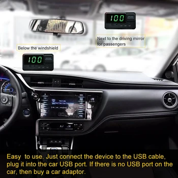 GPS Spidometro Greičio rodmenys Automobilių Nuoma Motociklo GPS greičio viršijimo Signalas Hud Ekranas Automobilį Hud Ekranas