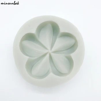Minsunbak 3D Gėlės Rankų darbo Muilas Silikono Formos Plumeria Šokolado Pelėsių Aromatizuoti Žvakės Molio Sluoksnį