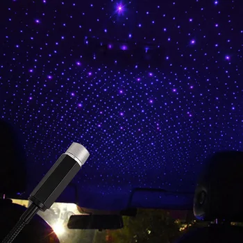 Projektorius Star Naktį Šviesos Usb Led Stogo Atmosfera Lempos, Kolonėlė Romantiškas Interjeras Automobilių Apdailos Naktinė Lempa