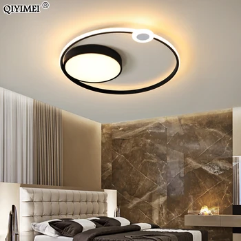 Šiuolaikinių LED Šviestuvai, Apšvietimo Gyvenimo Kambario, Miegamasis, Studijų, Patalpų Apvalūs Žibintai Juoda Balta Dekoratyvinių Lempų AC90-260V Deco