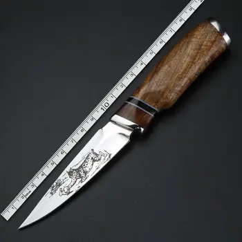 Lauko trumpas peilis Laukinių kempingas išgyvenimo peilis Fiksuotais ašmenimis peilį Ašmenimis modelis rankų darbo peiliai su medine rankena