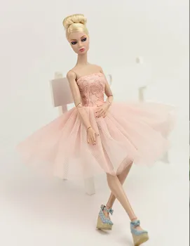 Lėlės Priedai Kostiumas Baleto Off Peties Suknelė Barbie Lėlės Nėrinių Tinkleliu Sijonas, Suknelė Drabužius Barbie Mergaičių Dovana Vaikams Žaislas