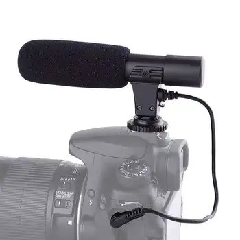 3.5 mm Išorinis Stereo Mikrofono Mic Canon Nikon DSLR Kamera DV Kameros