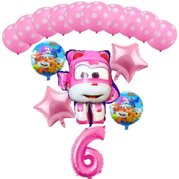 16Pcs 3D Super Sparnus Balionas Jett balionai žaislai, Gimtadienio 32 colių Numeris Dot Latekso Dekoracijos vaikams Balionai prekes