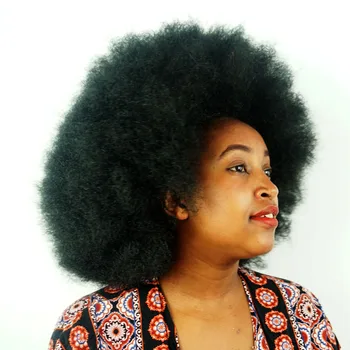 Super Didelis Afro Perukai Purus Plaukai, Trumpas Juodas Keistą Culry Cosplay Šalies Sintetinis perukas vaivorykštė Afro Perukas