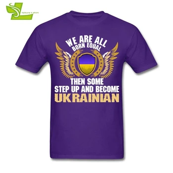 Mes Visi Gimėme Lygūs Tada, Kai Žingsnis Aukštyn Ir Tapo Ukrainos Marškinėliai Shield Vėliavos Suaugusiųjų Tee Marškinėliai Atsitiktinis Marškinėliai Ukraina