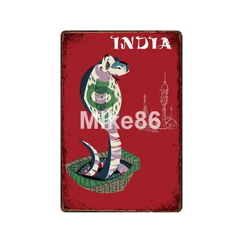 [ Mike86 ] Indijos AGROS Kobra Turkija HK Stambulo Azijos Metalo Pasirašyti Vintage Retro Geležies Tapybos miesto plakatus 20*30 CM, LT-1943