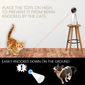 Kūrybos Katė Pet LED Lazeris Juokingas Žaislas Smart Automatinė Katė Naudotis Mokymo Linksmas Žaislas Multi-Kampas Reguliuojamas USB Mokestis
