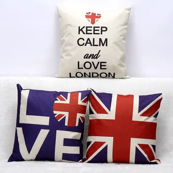 Britų Stiliaus Pagalvėlė Padengti Royal Guard Sąjungos Jack JK Vėliavos Meilė Londono Aukštos Obcasie Batų Lino Pagalvių užvalkalus