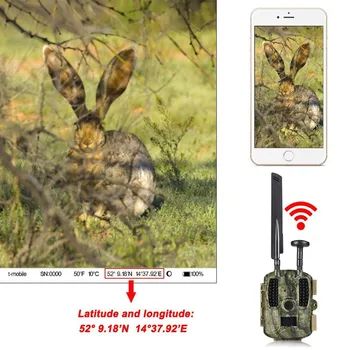 BOBLOV 4G Medžioklės kamera, GPS FTP Kamera takas el. Pašto 4G Medžioklės Laukinės gamtos kameros palaikymo MMS, GPRS, GSM Foto spąstus 4G Naktinio matymo
