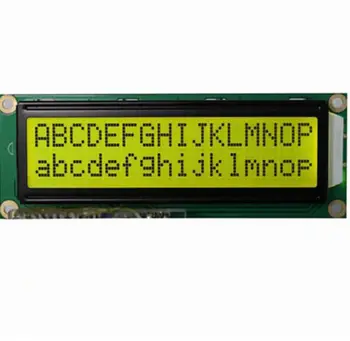 LCD Ekranas Geltona 1602 2x16 Didelis Simbolių 5V 122*44MM KARŠTO
