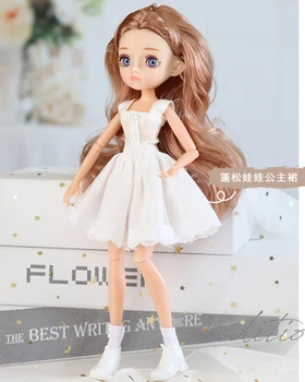 30cm Silm BJD Doll Mergaitė Cute Dress 13 Kilnojamojo Sujungta Lėlės Princesė Žaislai Fahion Suknelė BJD Plaukų 