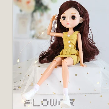 30cm Silm BJD Doll Mergaitė Cute Dress 13 Kilnojamojo Sujungta Lėlės Princesė Žaislai Fahion Suknelė BJD Plaukų 