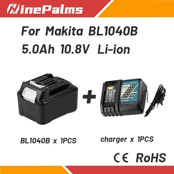 NinePalms ličio jonų baterija 10.8V5Ah tinka Makita 10.8 V ir 12V BL1040B 1015 BL1020B CXT ir kitų seri