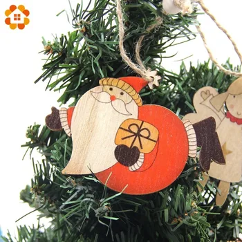 9PCS Puikus Riebalų Santa Claus Medinis Pakabas, Papuošalai Kalėdų Eglučių Papuošalai Kalėdų Medžio Amatų Dekoracijos Vaikams Dovanos