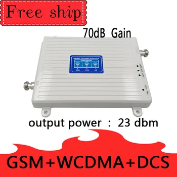 GSM 900 LTE DCS 1800 WCDMA 2100mhz Triguba juosta Mobilųjį Telefoną Signalo Stiprintuvas 2G 3G 4G 70dB Judriojo Korinio ryšio Signalo Kartotuvų