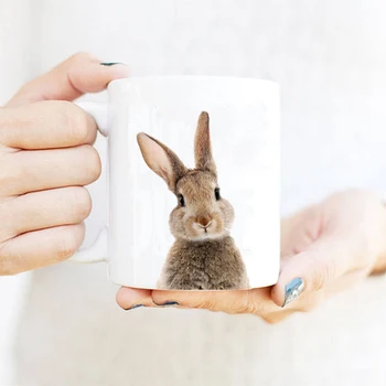 Mielas triušis puodelis kūrybos gyvūnų kavos puodelis arbatos puodelio pieno geriausia kalėdų dovana puodelis jums ir jūsų draugams