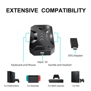 Naujos Klaviatūros, Pelės Adapterį Aukštos Kokybės Žaidimų Konsolės Adapteris Keitiklis su Headset Jack PS4/Xbox/PS3/Jungiklis Dropshipping