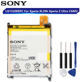 Originalaus Sony Baterija SONY XL39h Xperia Z Ultra C6802 Togari L4 ZU C6833 LIS1520ERPC Originali Baterija 3000mAh