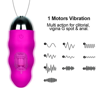 10 Greičio Vibratorius, Sekso Žaislai, Silikono Kulka Kiaušinį su Belaidžio Nuotolinio Valdymo Vibracija, USB Įkraunamas Masažo Kamuolys Moterims