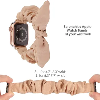Toyouths Scrunchies Diržu, Apple Watch 38mm/42mm Drugelis Lankas Medžiaga 2020 M. Moteris Audinio Dirželis iwatch 5 4 3 2 1 40mm/44mm