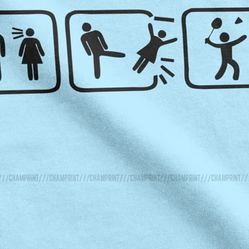 Funny Badmintono Marškinėliai Vyrams Medvilnės Suvenyrinius Marškinėlius, O Kaklo Planą Šiandien Tees Trumpas Rankovės Suaugusiųjų Drabužiai