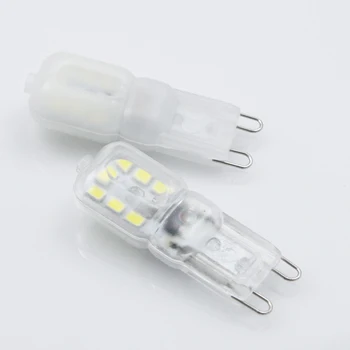 10vnt/daug Bombillas LED Lemputė G9 AC 220V SMD 2835 LED Lemputė Skaidri / Pieniškas Padengti Liustra G9 Šviesos Lampada Lamparas LED