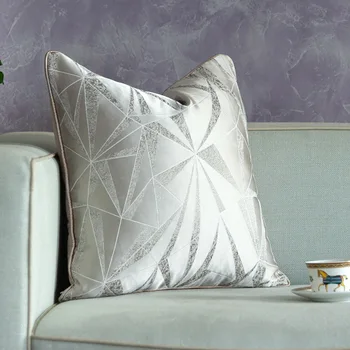 Šviesos prabangus satino geometrinis žakardo namų dekoro pagalvėlė padengti trikampio lapai sofos pagalvę padengti kėdė, lova, biuro užvalkalas