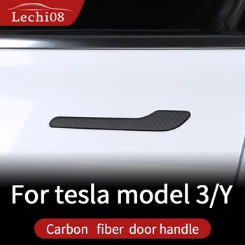 Rankena juostelės Tesla model 3 priedai/automobilių tesla model y priedai modelis 3 tesla tris tesla model 3 anglies/aksesuarai
