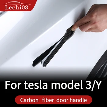 Rankena juostelės Tesla model 3 priedai/automobilių tesla model y priedai modelis 3 tesla tris tesla model 3 anglies/aksesuarai