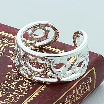 925 Sidabro Tuščio Sriegis Dizaino Žiedas Moterims Vestuvių Dalyvavimo Šalies Mados Žavesio Papuošalai