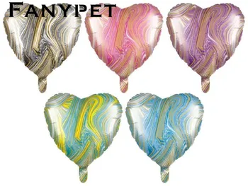 10vnt star agato spalva, tekstūra balionas 18inch širdies helio balionas Vestuvių, gimtadienio apdaila, Foto Prekėms, Kūdikių Dušas