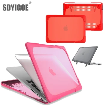 Skirta MacBook Air 13 Atvejais A1932 dangtelis apple macbook pro touchbar A1708 A2159 atveju Sunkiai shell padengti Stendo Atvejais Nešiojamas Atvejais