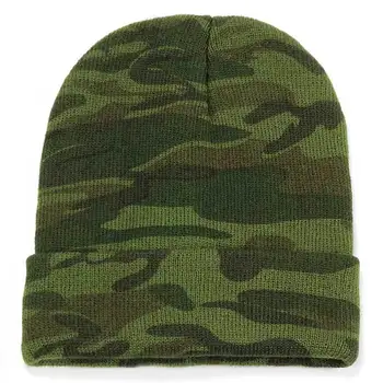 Beanie Skrybėlių Mens Kamufliažas Mezgimo Slidinėjimo Kepurė Šilta Karinis Taktinis Žiemą Šilumos