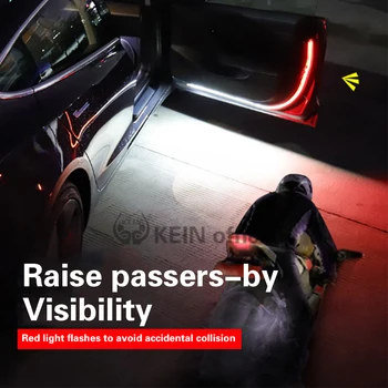 KEIN Automobilio Duris LED Šviesa Anti-susidūrimo Lengvasis Vadovas Juosta Balta Raudona Mirksinti Įspėjamoji Strobe Automobilių Šviesos Sveiki Dekoro Lempos