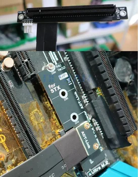 M. 2 NVMe Klavišą M PCIe x4 x16 Extender Adapteris 90 Laipsnių Kampu, Dėl STX Plokštę Grafikos plokštė Pratęsimo vda-link