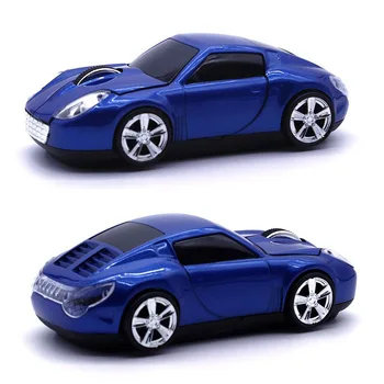 3D 2.4 GHz, Belaidis Sporto Automobilio Formos 1600DPI Optinė Usb Cool Automobilių Stiliaus Žaidimų Pelės Pelėms PC Nešiojamas Kompiuteris Raudona / Mėlyna / Juoda