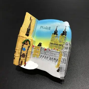 Karšto pardavimo naujausias čekijos Prahos Eksporto Turistų Suvenyrų Dervos Magnetinio Šaldytuvas Pasta Kolekcija Kūrybos Laišką Dovanos