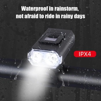 Dviračio Šviesos Rainproof USB Įkrovimo LED 700 Liumenų MTB Priekinis Žibintas priekinis žibintas 6 Režimai Ultralight Dviračio Žibintuvėlis Šviesos+užpakalinis žibintas