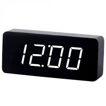 Originalumas Medinis Skaitmeninis Laikrodis LED Stalinis Laikrodis-Žadintuvas su Šviesos Pardavimo FBE3