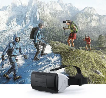 Originalus VR Virtualios Realybės 3D Akiniai, 3D Akiniai Stereo laisvų Rankų įranga Šalmas, 4-6 Mobiliojo Telefono Viar Žiūronai Vaizdo Žaidimas
