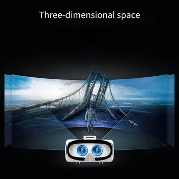 Originalus VR Virtualios Realybės 3D Akiniai, 3D Akiniai Stereo laisvų Rankų įranga Šalmas, 4-6 Mobiliojo Telefono Viar Žiūronai Vaizdo Žaidimas