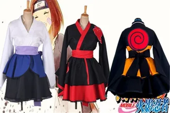 Individualų Naruto Shippuden Uzumaki Naruto Moterų Lolita Kimono Suknelę, Perukas Anime Cosplay Kostiumas Moterims, Drabužiai