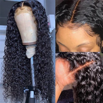 Didmeninė 13x4x1 giliai banga nėriniai priekiniai perukas T dalis, nėriniai priekiniai perukas Brazilijos nėriniai priekiniai žmogaus plaukų perukai už juodaodžių moterų Ne Remy