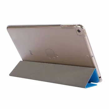 Flip Case for iPad Mini 5 Atveju,PU Oda Ultra Plonas+Skaidraus Plastiko Atgal Smart Cover ipad Mini 5 7.9 colių 2019 Atveju