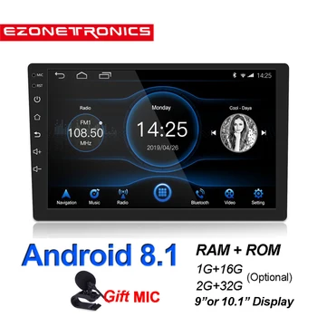 New2G+32G Android8.1 GPS Navigacijos Automobilinį Radijo Car Stereo 9 ir 10.1 colių 2.5 D Touch 