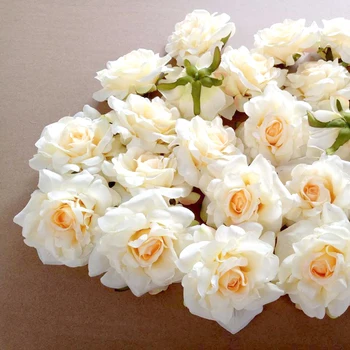 10VNT Dirbtinių Gėlių Galvos 10cm Rožių Gėlių Naujųjų Metų Vestuvių Dekoro 